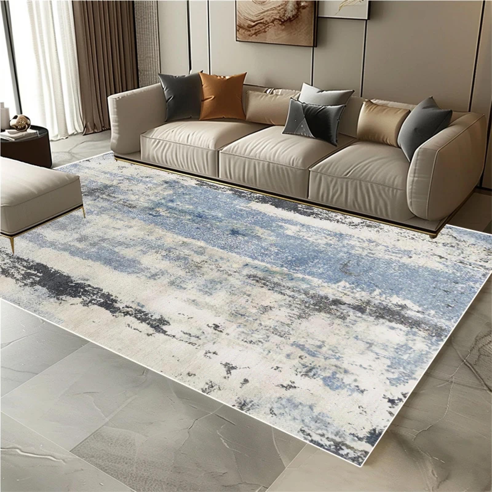 Tapis salon nordique flanelle pour réchauffer les sols froids de chambre