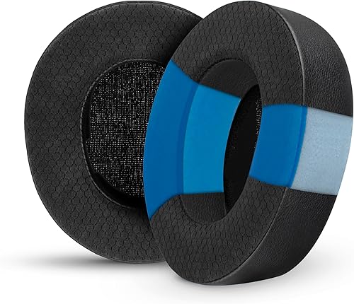Almohadillas híbridas para Arctis Nova Pro Wireless  con espuma viscoelástica gruesa, gel refrescante y malla transpirable y cuero, comodidad