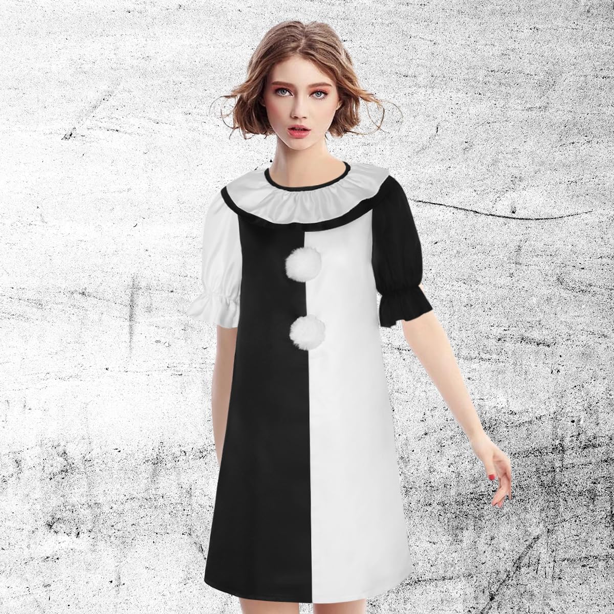 Adult Clown Costume Jumpsuit Costume Horror Movie Halloween The Killer Clown Outfits - Image 6