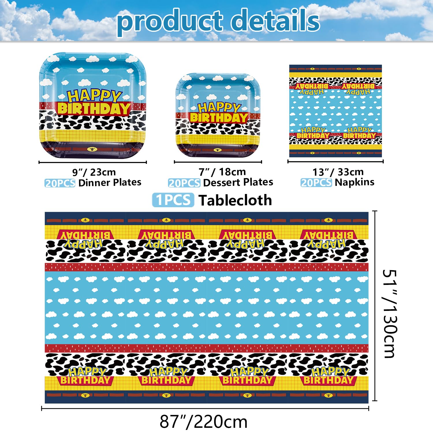 Deco Anniversaire Toy Story Ensemble De Décorations De Fête D'anniversaire Sur Le Thème De L'océan Nappe Papier Rouge