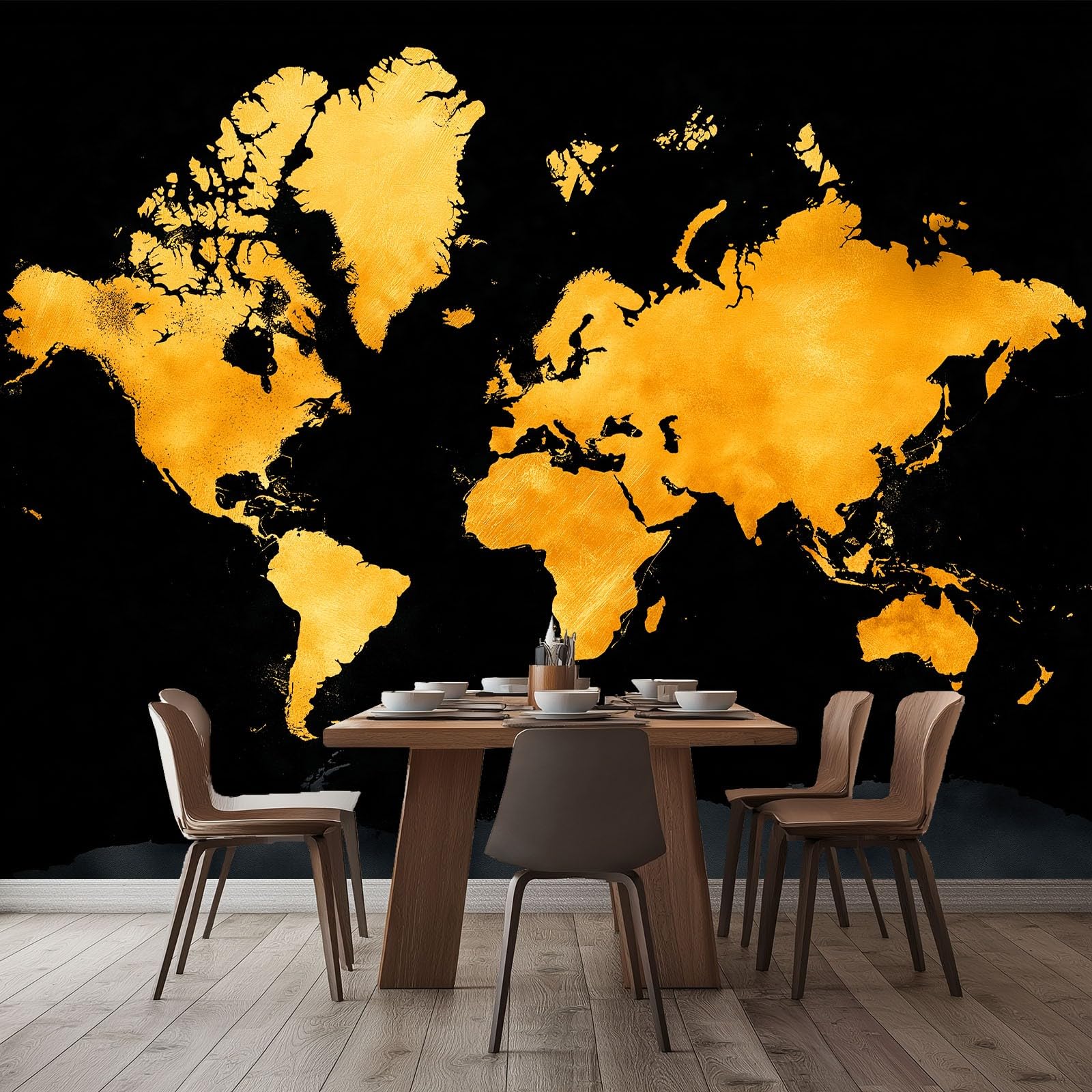 Générique Tapeta ścienna do sypialni minimalistyczna mapa świata 350 x 256 cm, plakat ścienny obrazy ścienne gobelin czarny salon pokój dziecięcy tło tapeta panoramiczna