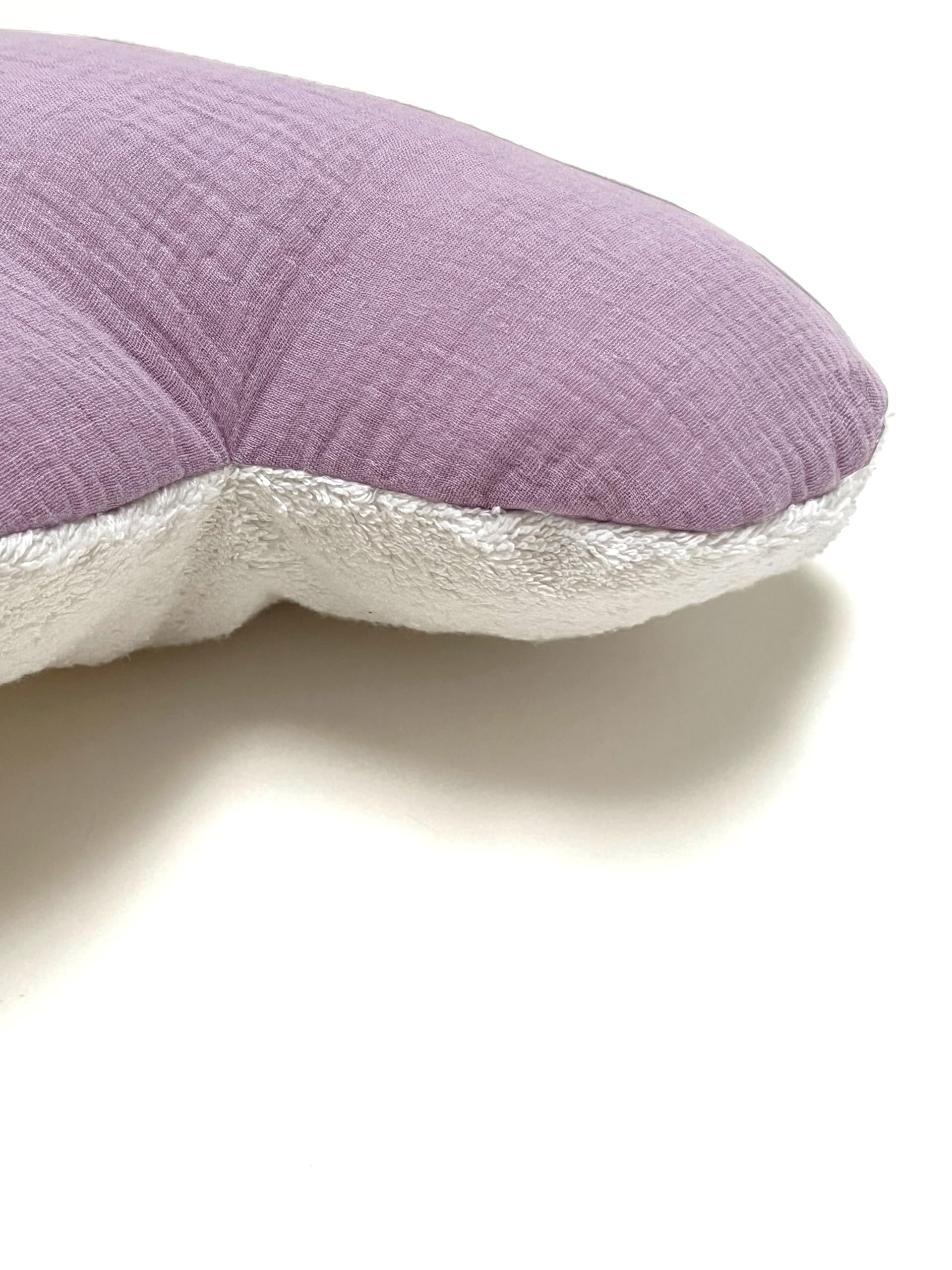 Blausberg Baby - Wolken-Kissen personalisiert, Baby Geschenk mit Name und Geburtsdatum zur Geburt, Taufe - Musselin Lila - alle Materialien Oeko-TEX Standard 100 Zertifiziert