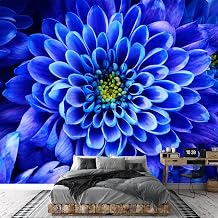 Purple Flowers Wall Mural Large Wallpaper, Flower Closeup Removable Wall Sticker, Modern Large Sticker for Living Room Bedroom Office Kids Room Wall Deco