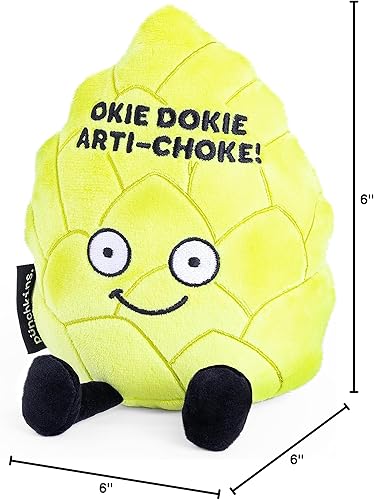 Miniatura 8 de Peluche de alcachofa de Okie Dokie divertido juego de palabras de elefante blanco lindo regalo de broma para adultos, PU-ARTI1