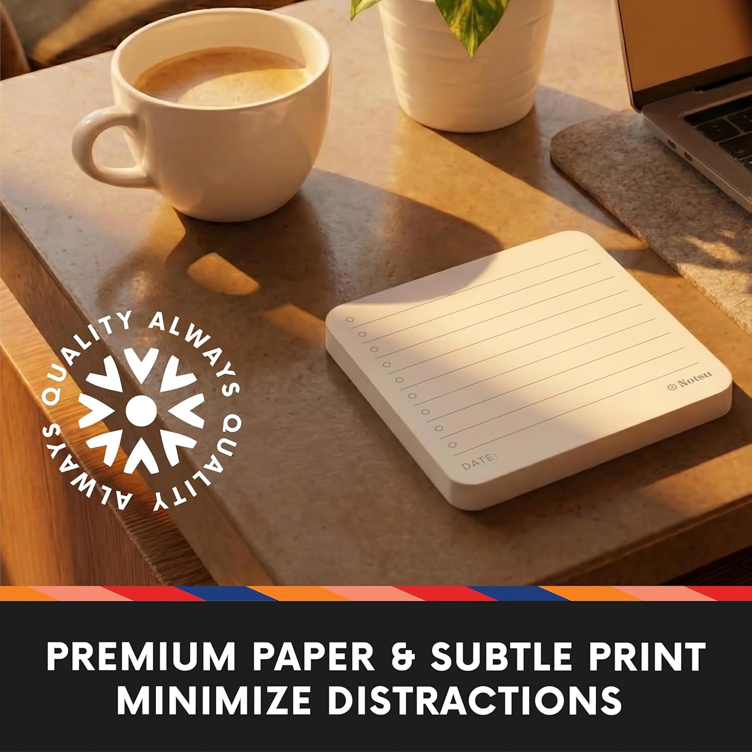 Notsu to Do Checklist Sticky Notes 4pk, 3" x 3" image 3