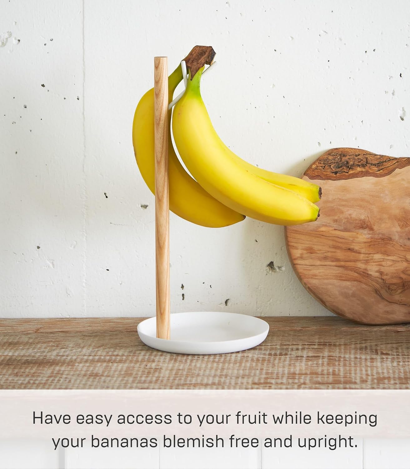Yamazaki Home Tosca Banana Hanger - Steel + Wood