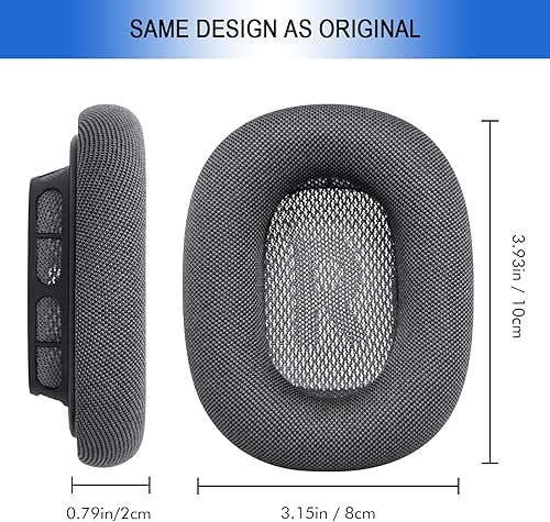 Miniatura 7 de Almohadillas de malla para Apple AirPods Max - Fundas de almohadilla de oído mejoradas para auriculares AirPods Max - Diseño de silicona original