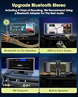Vtopek 11,26" Vezeték Nélküli Apple CarPlay Android Autó Kijelző 2.5K Menetrögzítővel, Tolatókamerával, Bluetooth 5.0, Tükrözés Funkcióval,  7
