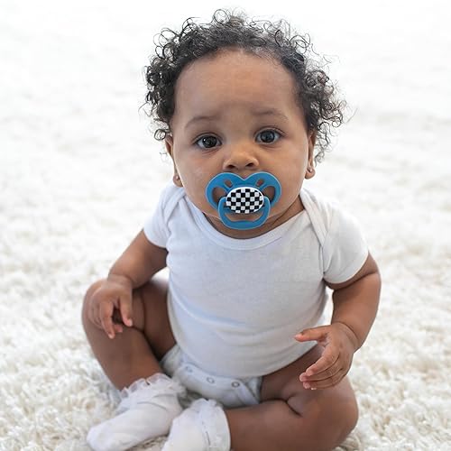 Miniatura 23 de Dr. Brown's Advantage - Chupete para bebé que brilla en la oscuridad, chupete totalmente simétrico con bombilla de silicona suave, monopatín caracol