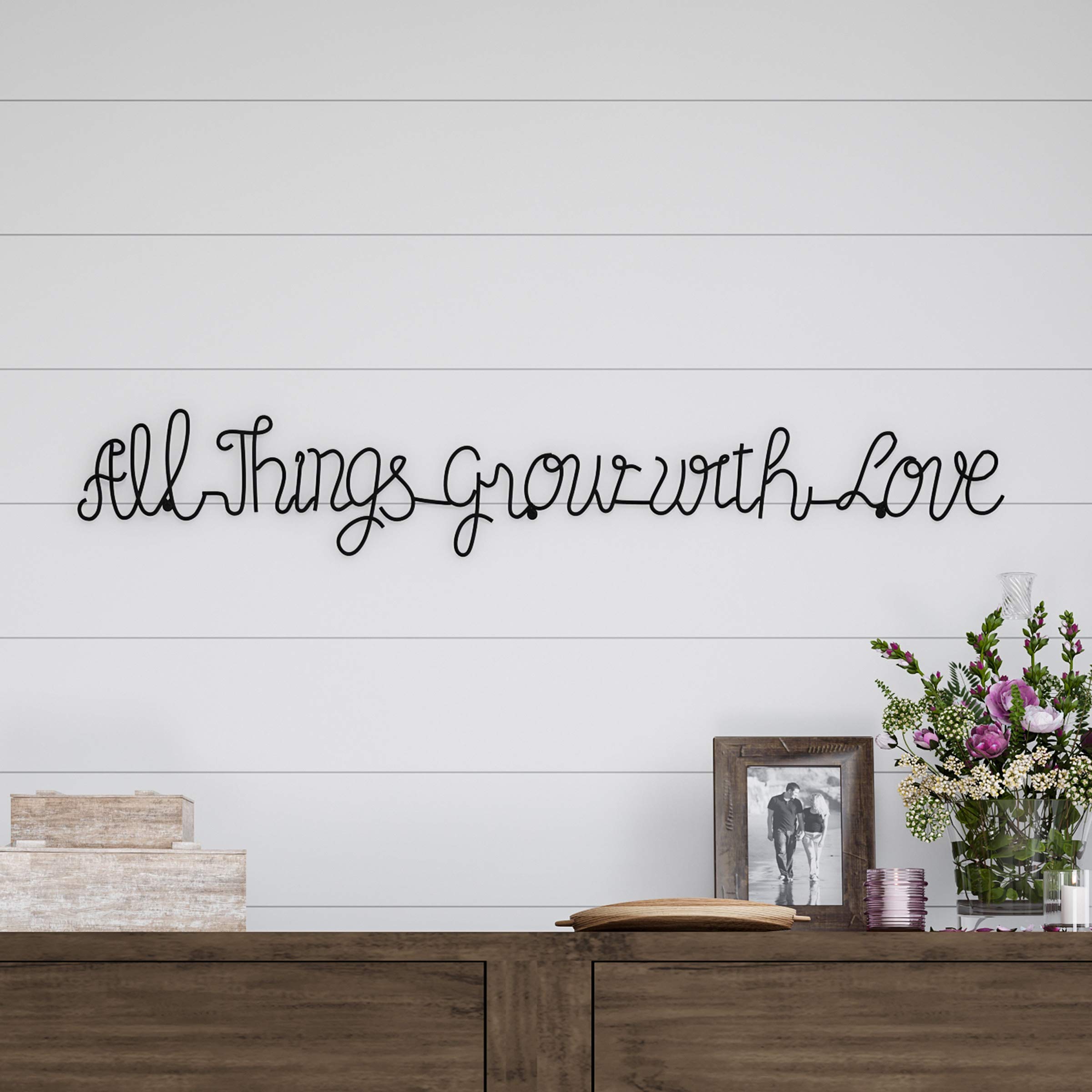 Amazon.com: Lavish Home Metal Cutout-All Things Grow with Love