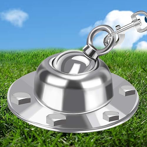 Anclaje giratorio de 360° para perro, estaca resistente a la oxidación para perros con capacidad para 1000 libras de fuerza de tracción para patio,