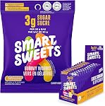 SmartSweets Minis Sweet Poisson, sans gluten, à base de plantes, collations saines pour les adultes & Enfants, Fun Chewy Candy, Basse calories, Bas sucre Snack, Pas d'édulcorants artificiels, Non GMO, 22g Des sacs, paquet de 8
