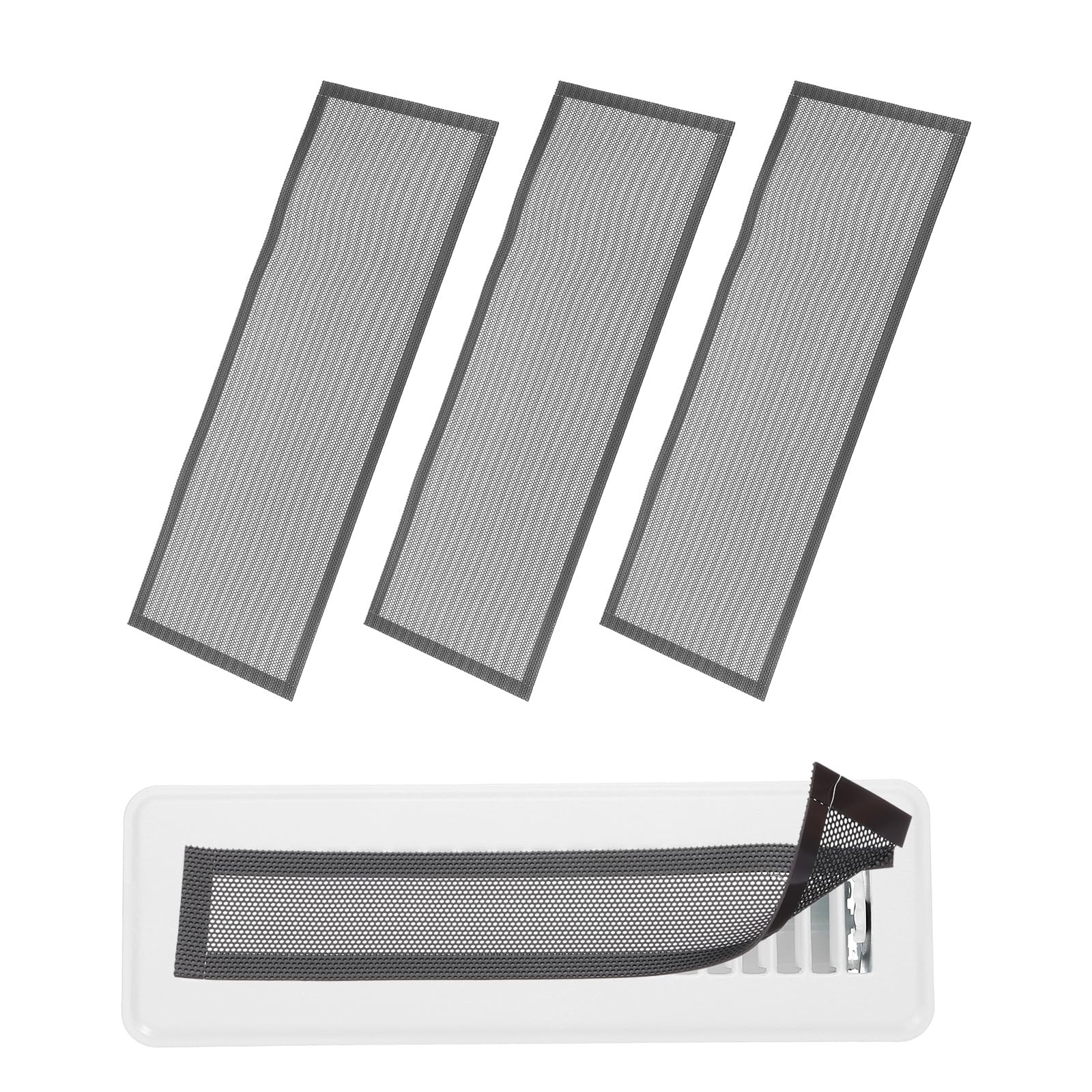 YOKIVE 4 Pcs Magnetic Floor Vent Covers, Floor Register Cover PVC Mesh Air Vent Screen Filters, Great for Home Floor Wall