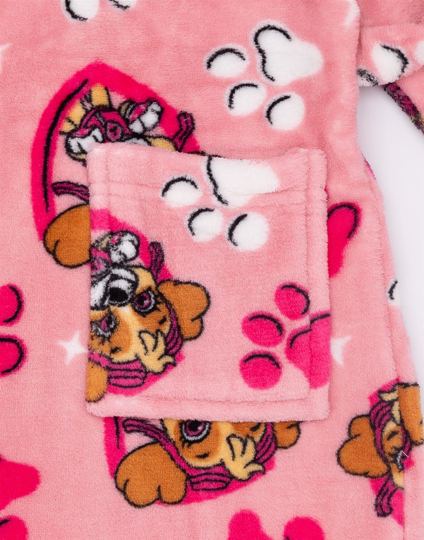 PAW PATROL Mädchen Rosa Kapuzenbademantel | Betrete das Abenteuer Mädchen Bademantel | Kuschle dich ein für spielerische Nächte und Entspannung | Kinder Morgenmantel