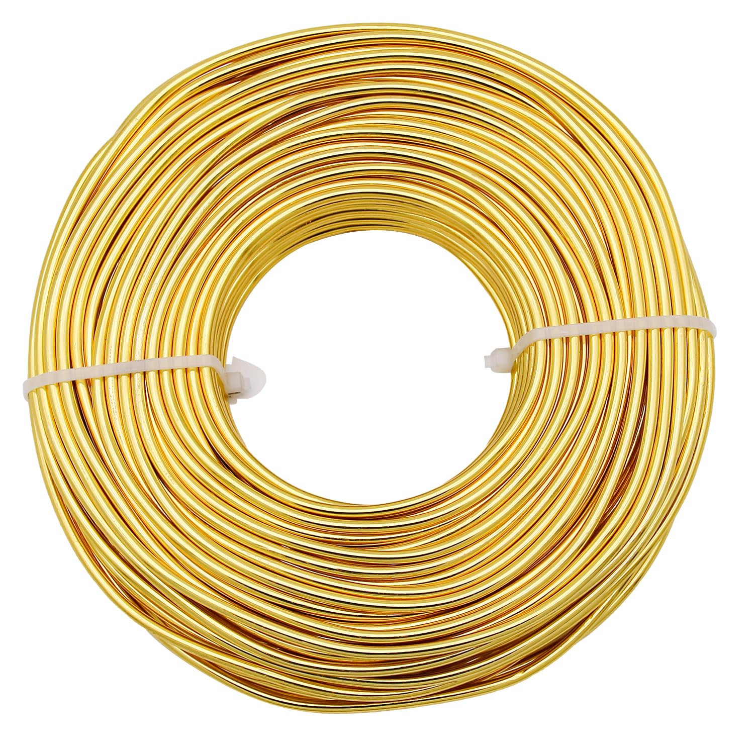 YTKavq Aluminum Craft Wire,9 Gauge Gold Wire for Jewelry Making, DIY Crafts & Floral Design - Soft Bendable Metal Wire, Perfect Alternative to Copper