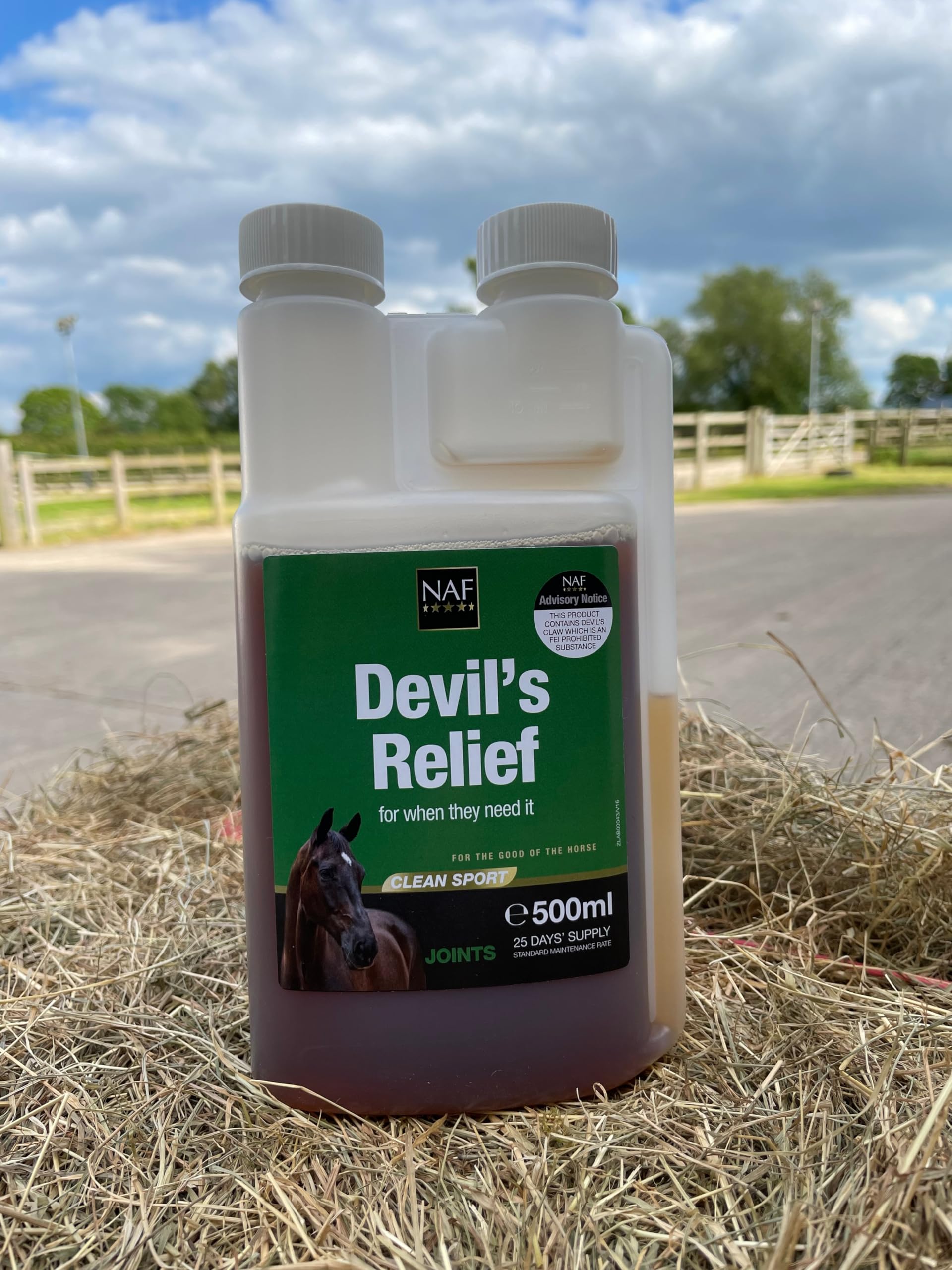 NAF Devil's Relief 500ml – Kräuter‑Gelenkunterstützung für Pferde – Mit Teufelskralle, MSM & natürlichen Antioxidantien – Unterstützt die Beweglichkeit – Ideal für ältere oder aktive Pferde