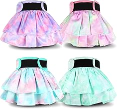 Washable Female Dog Diapers Skirt(4 Pcs) - Reusable Doggie Diapers with Adjustable Snaps, High Absorbency Leak-Proof Puppy Diapers for Female Dog in Heat, Period, Incontinence XL