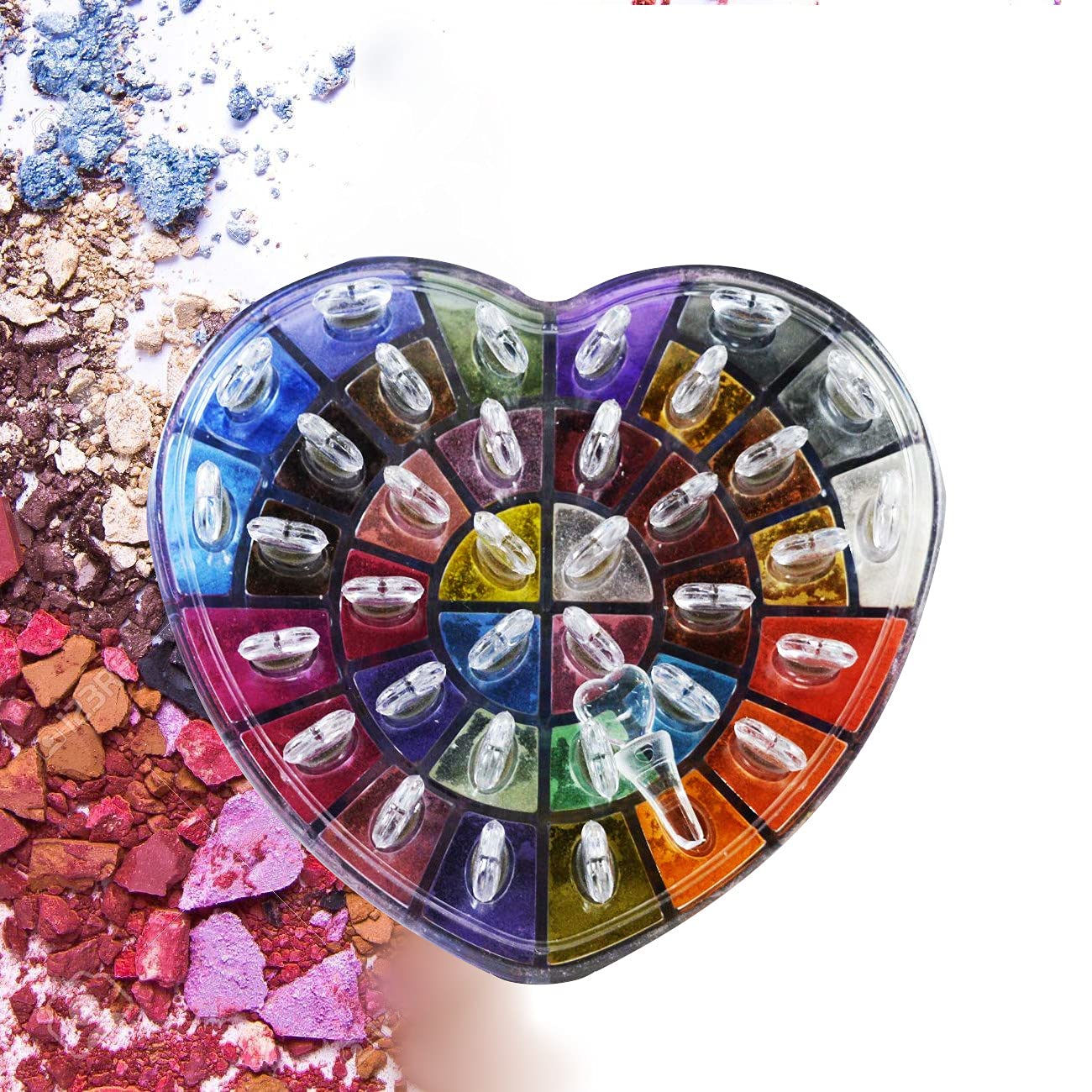 FIRSTZON 24 shimmer powder eyeshadow palette | shimmer eyeshadow palette | waterproof eyeshadow palette | shimmer powder eyeshadow, Multicolor Shimmery Finish