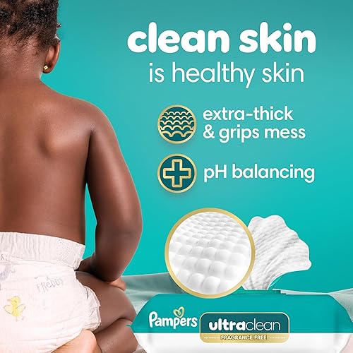 Miniatura 11 de Pampers Pull On Cruisers - Pañales desechables para bebé, ajuste de 360, talla 5, 128 unidades con toallitas para bebé libres y suaves, 12 paquetes