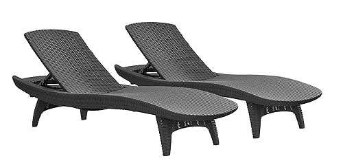Set of 2 Pacific Sun Lounge Chair Outdoor Chaise Pool