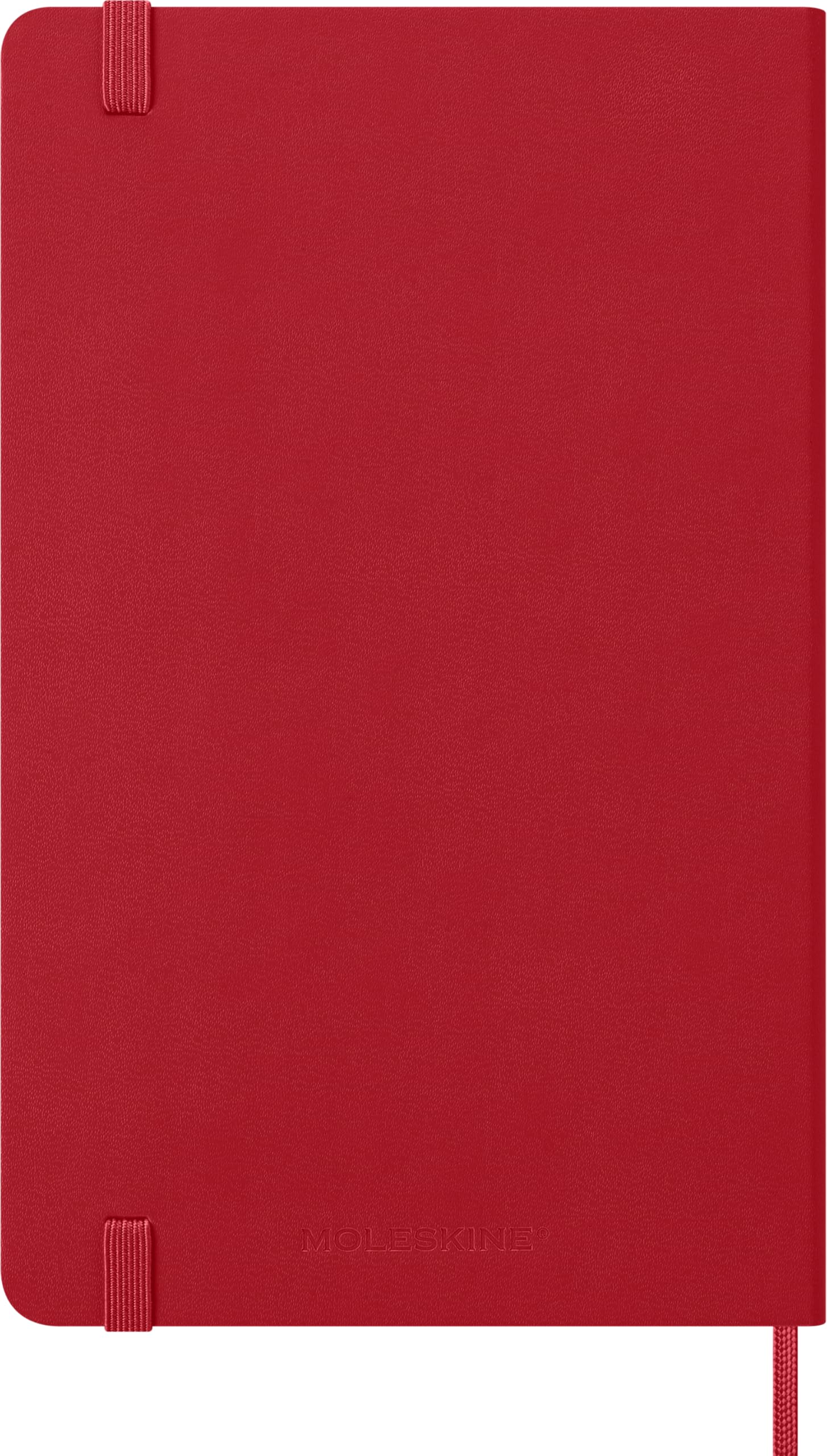 Moleskine 12 Monate Tageskalender 2026, Large/A5, 1 Tag = 1 Seite, Fester Einband, Scharlachrot