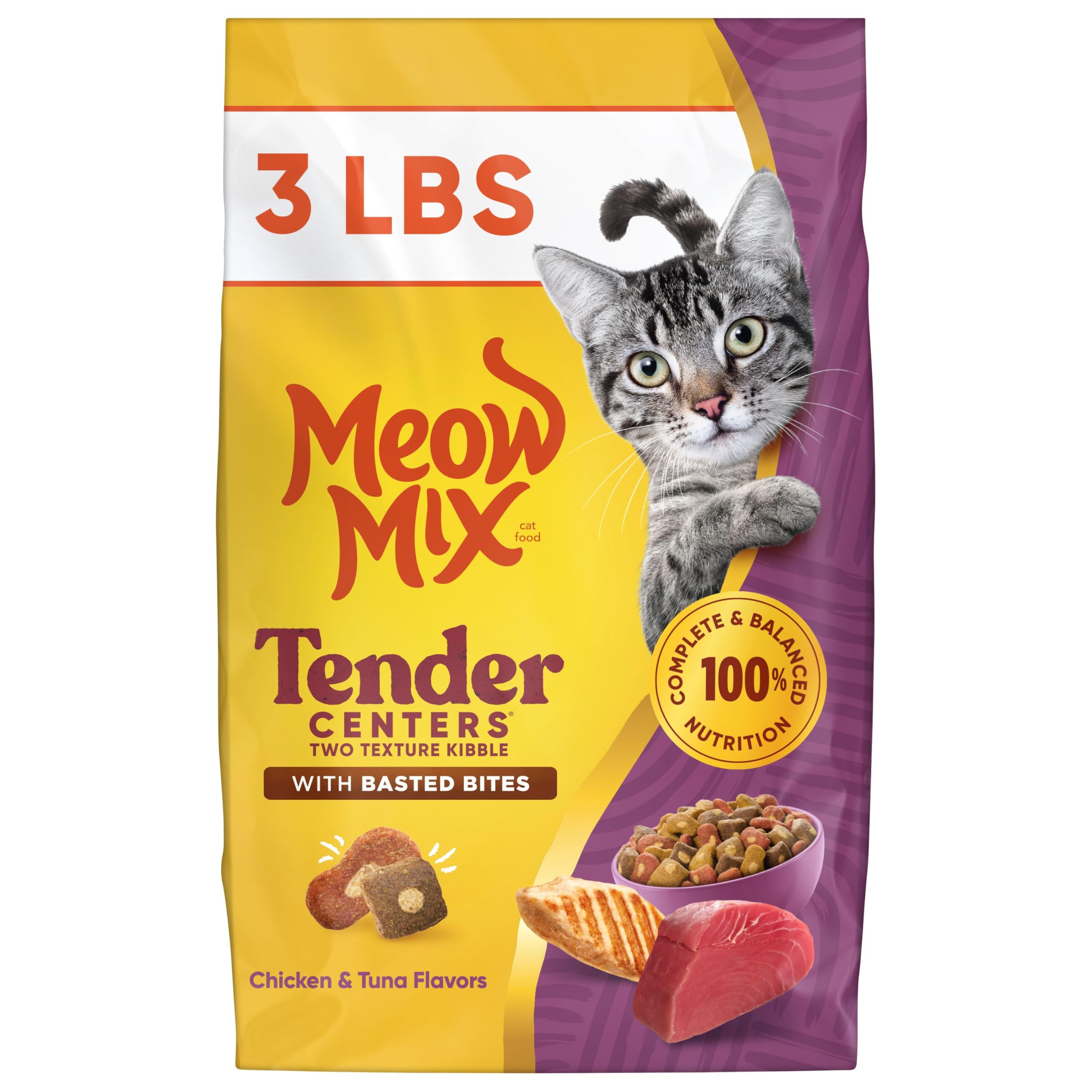 Amazon.com: Meow Mix Tender Centers Basted Bites Chicken and Tuna