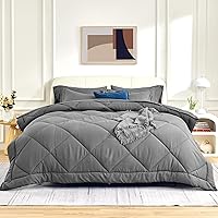 Vista 2 de SLEEP ZONE Edredón Queen con Relleno de Edredón, Edredón Reversible Alternativo al Plumón, Ropa de Cama Ligera, Suave y Transpirable para Todas