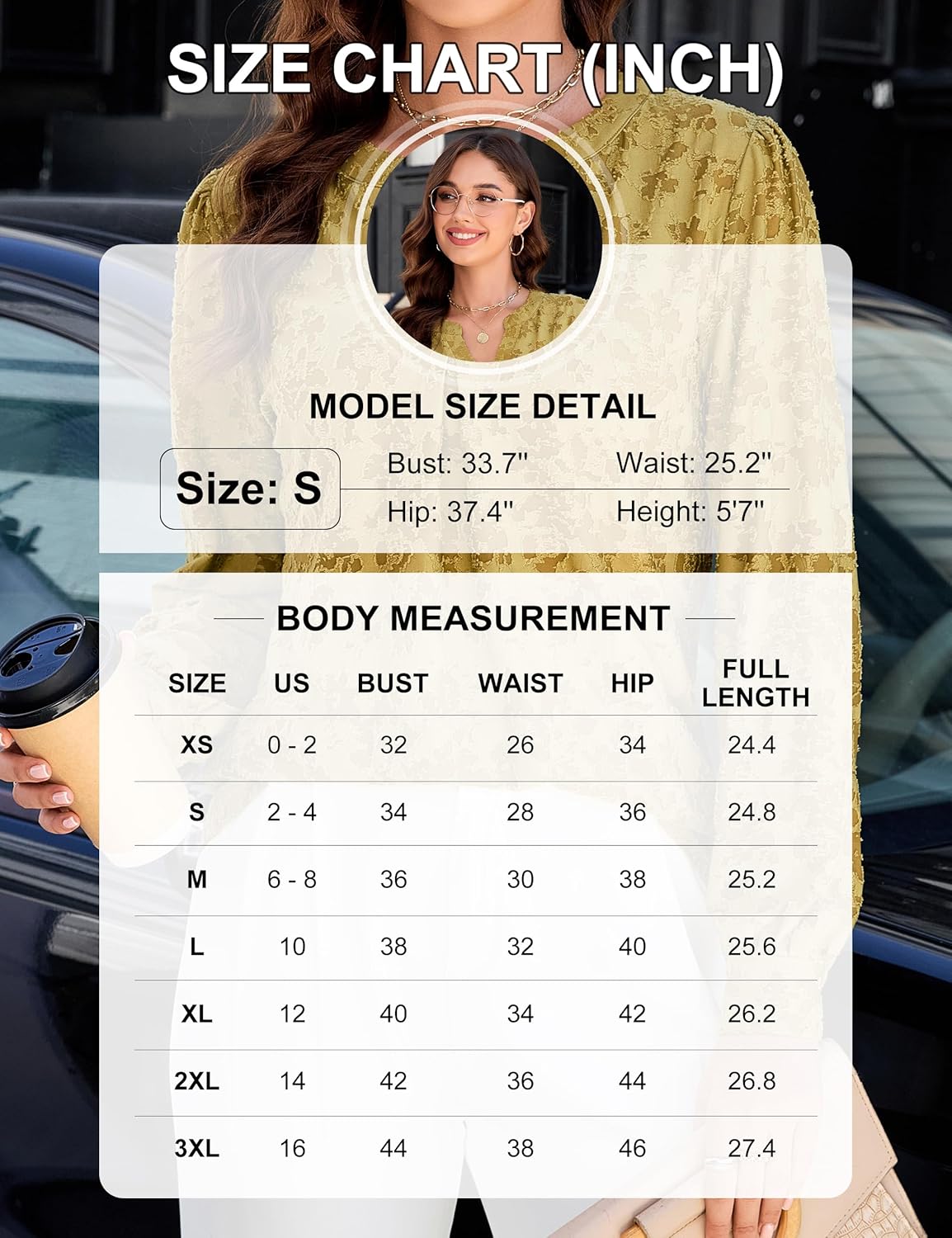 Blooming Jelly Womens Dressy Casual Blouses Business Long Sleeve Tops Jacquard V Neck Work Shirts Fall Fashion Clothes - Image 6