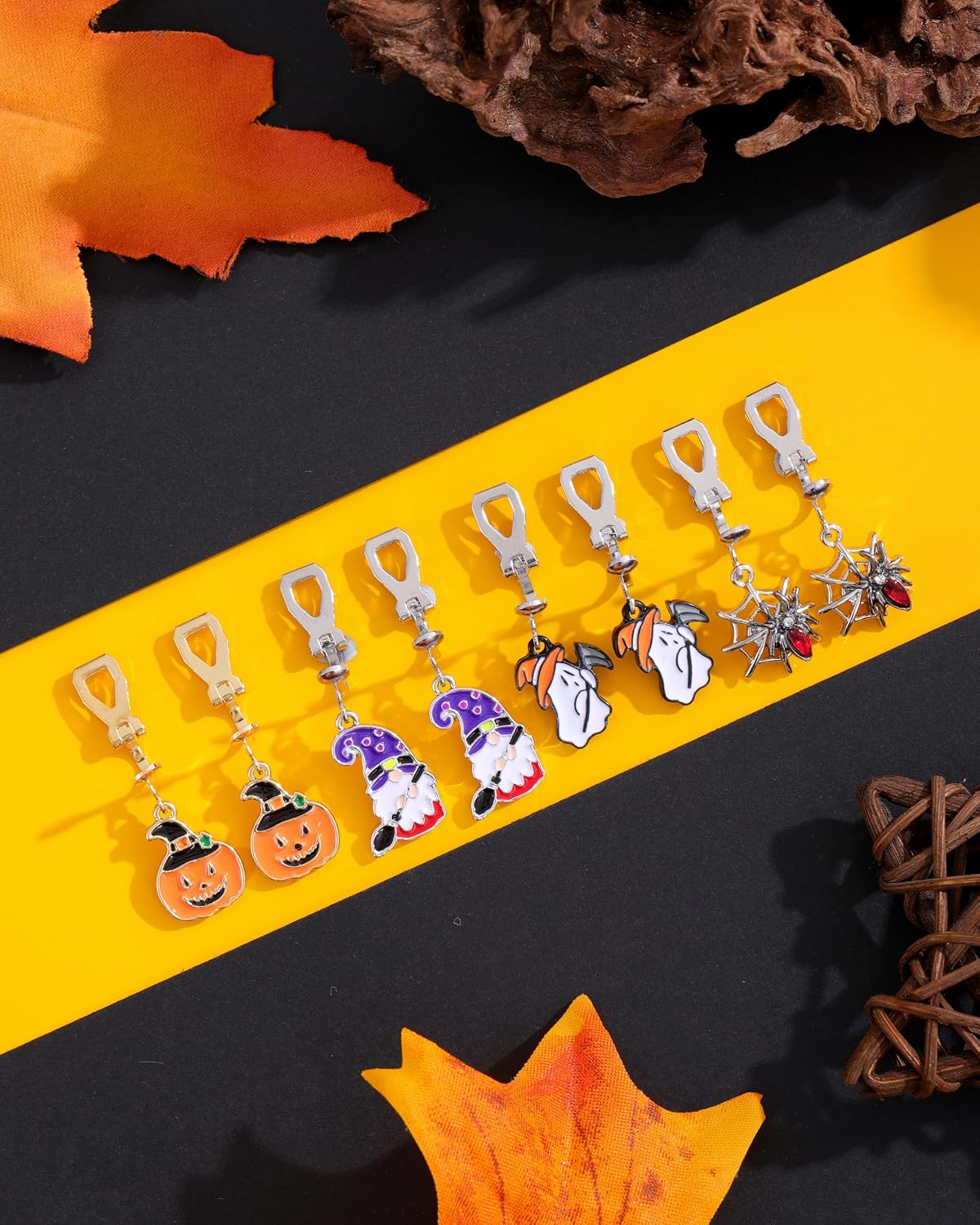 16 Pairs Hypoallergenic Holiday Clip on Dangle Earrings for Women | Halloween Christmas Earrings for Girls Fall Thanksgiving Earrings St. Patrick's Day 4th of July Clip Earrings