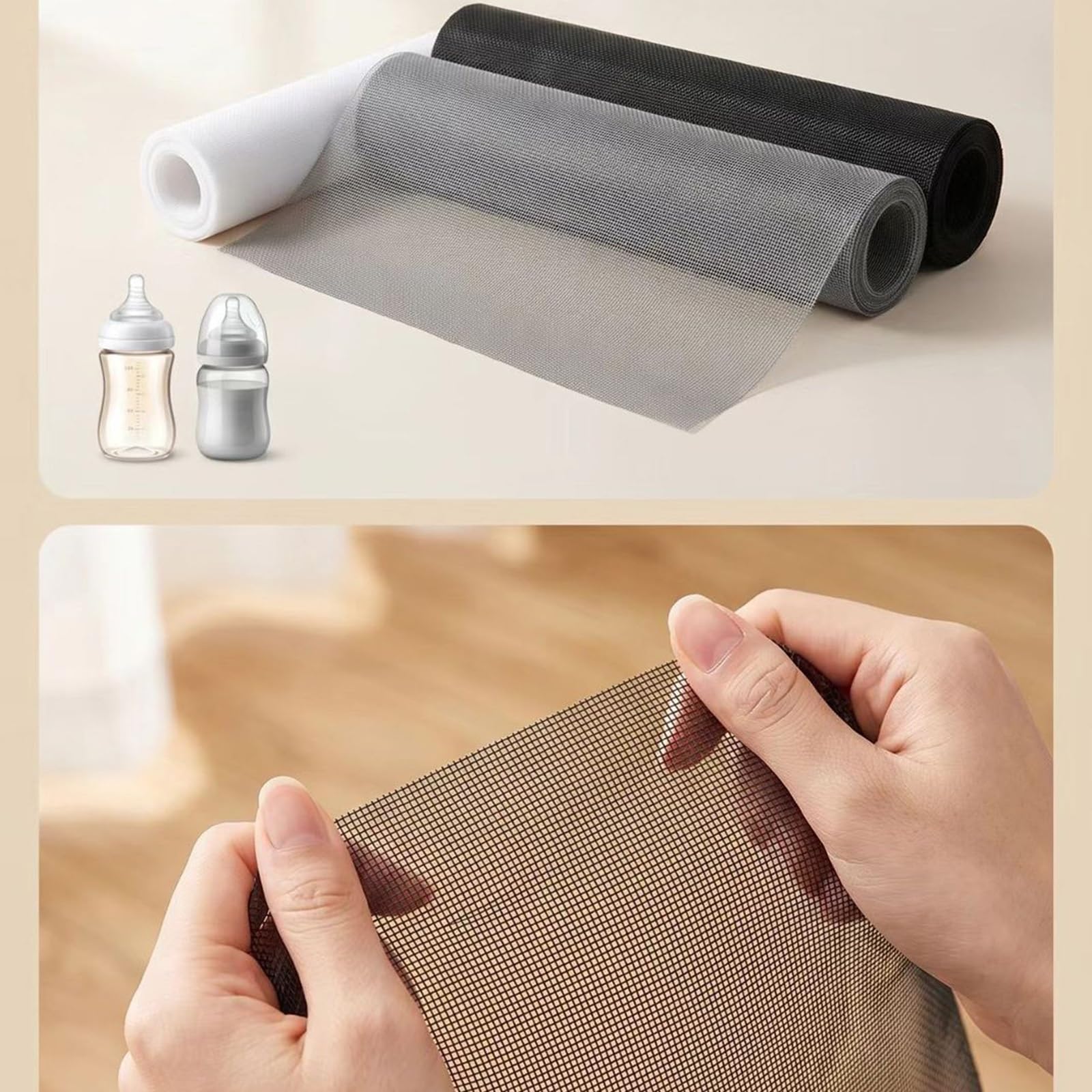 Moustiquaire Fenetre sans Percage Ajustable, Moustiquaire Anti-Insectes Toile Anti-Insectes Découpable pour Porte Fenêtre Et Salon, Filet Respirant(Blanc,180x1000cm)