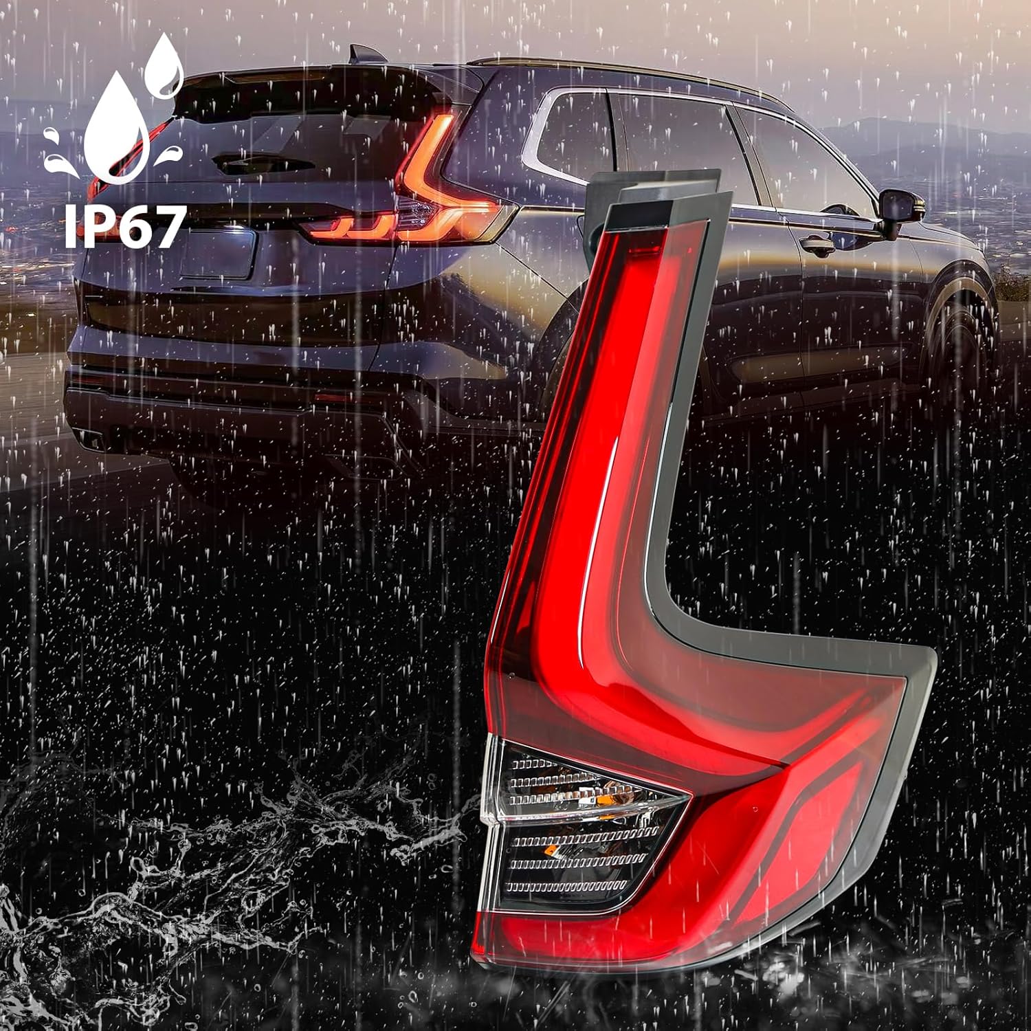 Huray LED Tail Light for Honda CRV 2023 2024 OE [335003A0A01 HO2805127] Rear Lamp Replacement (Outer Passenger Side (Right))
