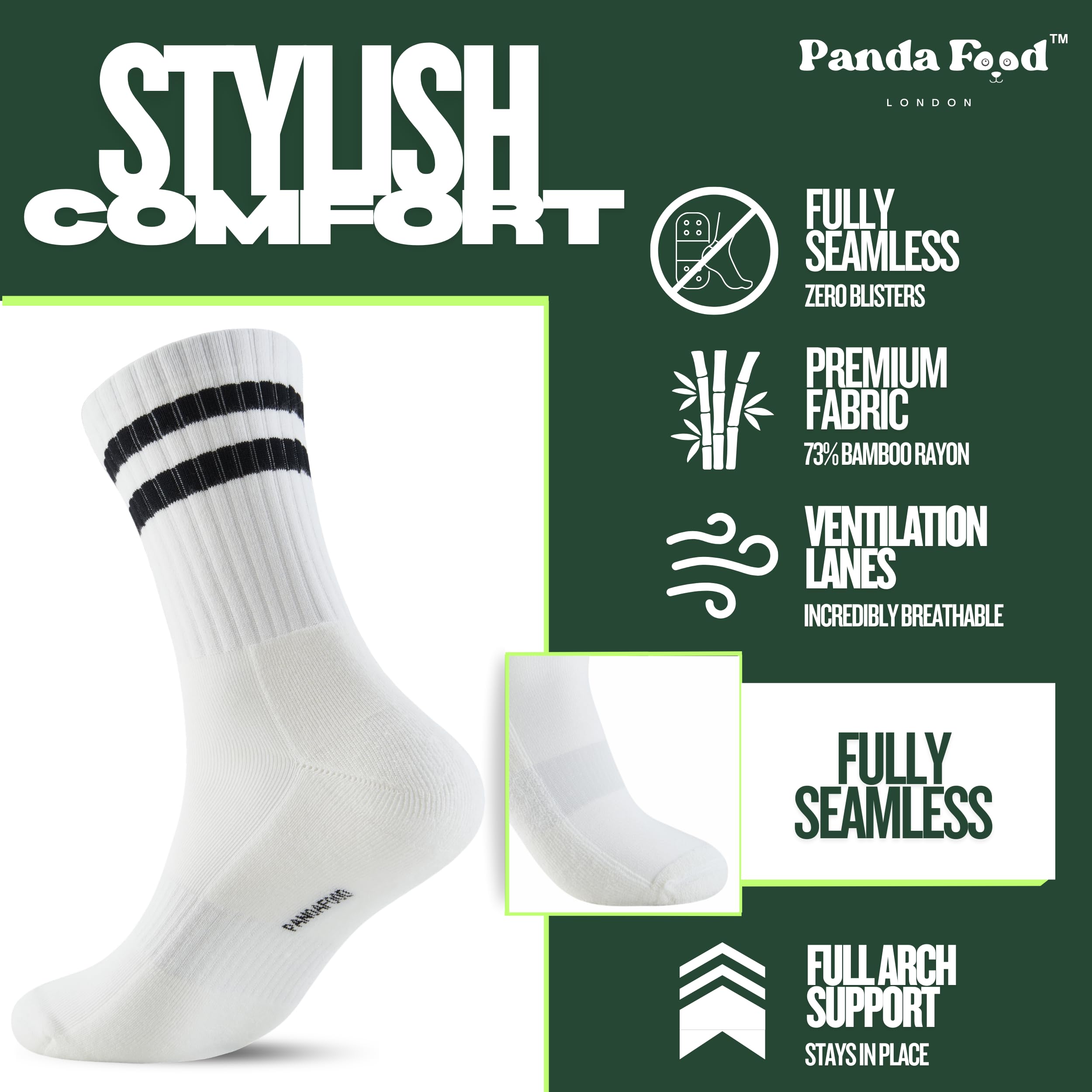3 pares de calcetines de bambú de alta calidad, antiampollas, transpirables, sin costuras, para ejercicio, gimnasio o uso casual, unisex, para hombres y mujeres, paquete de 3
