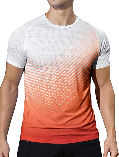 veepro Mens T-Shirts Quick Dry Short Sleeve Crew Neck Gym Workout Running Tee Shirt Lightweight Atheltic Tops