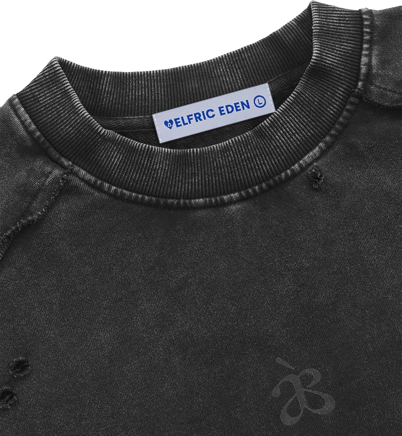 Aelfric Eden Acid Wash Sweatshirt Crewneck Oversized Sweatshirts Vintage Casual Solid Long Sleeve Pullover Tops - Image 5