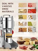 CGOLDENWALL 700g Elektromos Daráló - Rozsdamentes Acél Fűszer, Kávé és Gyógynövény Őrlő, 28000 RPM, 2400W Motor, Időzítővel 4