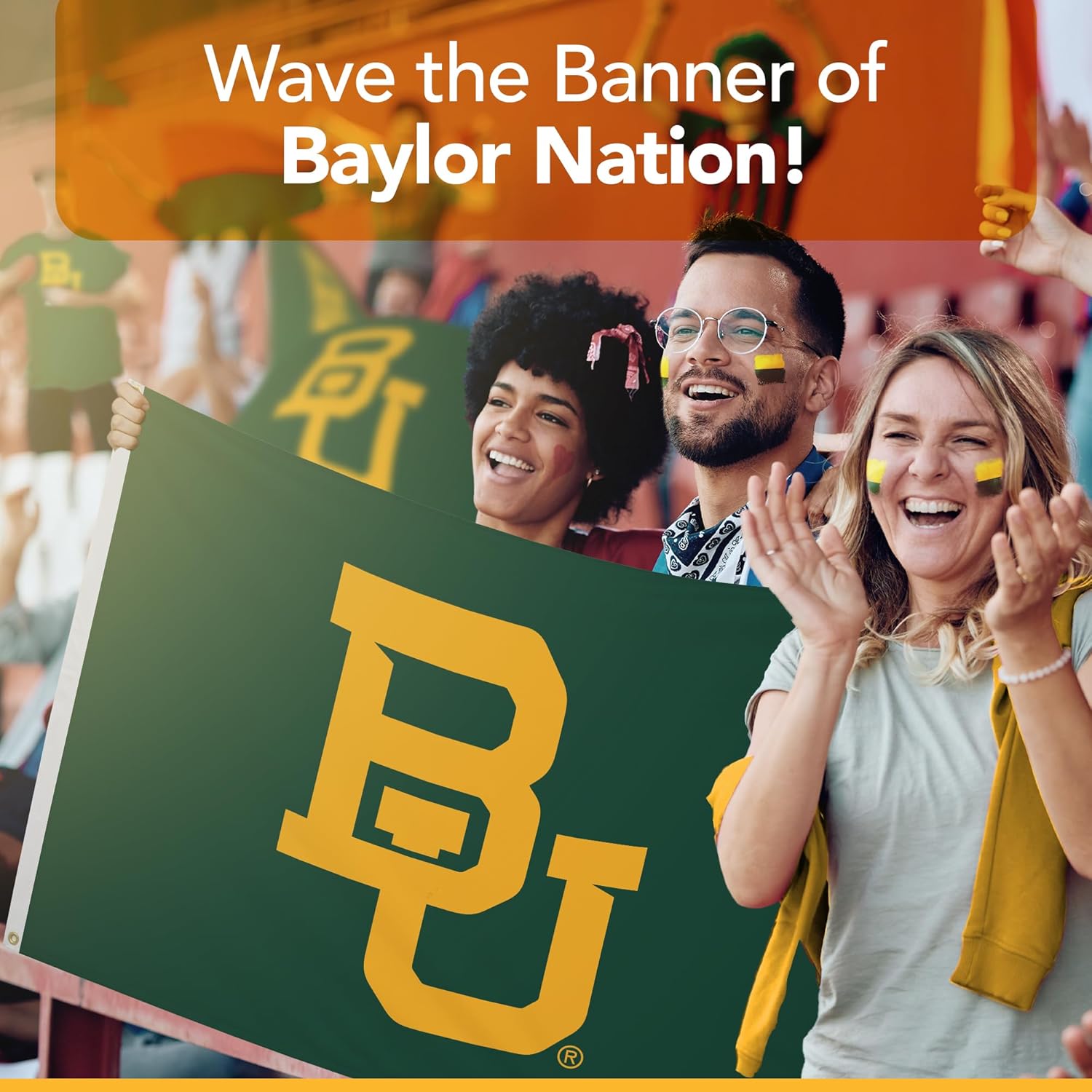 Baylor Bears College Sports Printed Flag - NCAA Licensed - Nylon - School Banner (Green) (3' x 5')