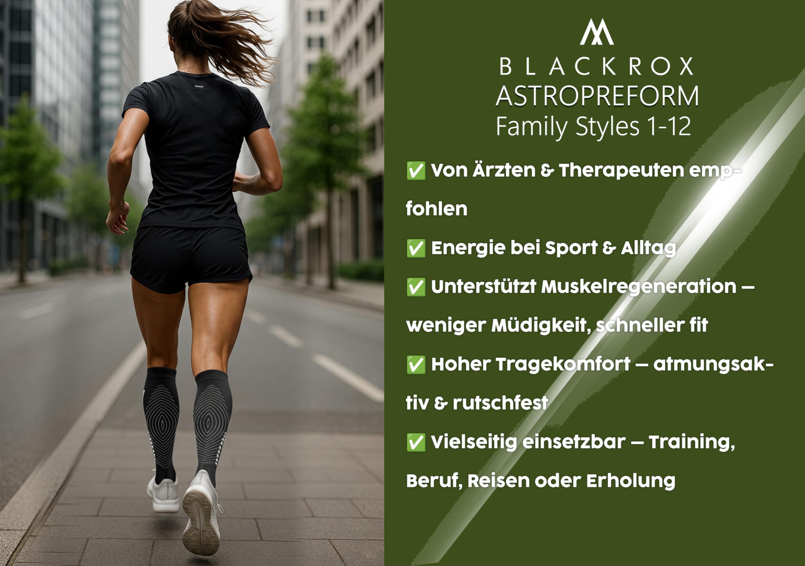 BLACKROX Viperox skarpety uciskowe, sportowe skarpety uciskowe, zwycięzca, skarpety kompresyjne, skarpety do biegania, dla kobiet i mężczyzn, długie, uniseks