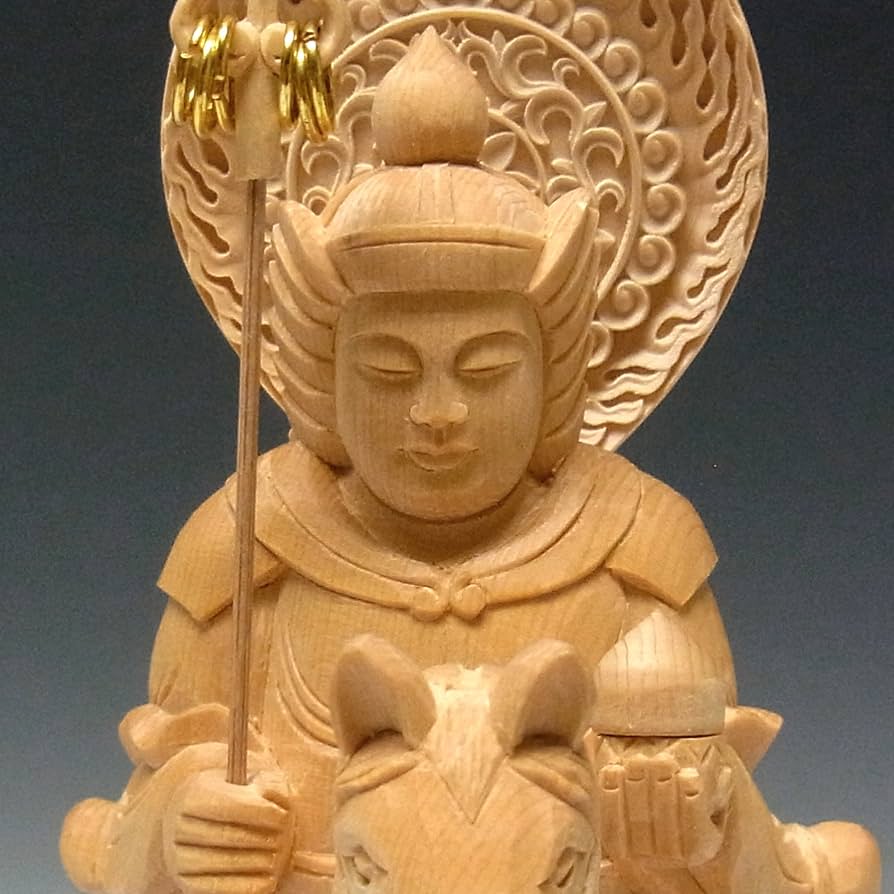 仏像 木彫 地蔵菩薩像 檜木 (約)高28cm×幅12cm×奥行12cm 木彫り仏像 向源寺形【十一面観音菩薩立像】 上彫 桧木 立5.0寸