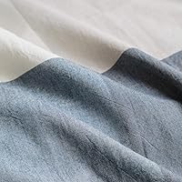 Vista 3 de SUSYBAO Juego de funda de edredón a cuadros azules, tamaño Queen, 100% algodón lavado, juego de funda de edredón de 3 piezas, 1 funda de edredón