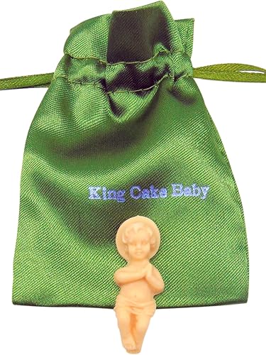 Miniatura 4 de Westmon Works King Cake Baby Jesus Figurine Mardi Gras Mini figura con bolsa de regalo