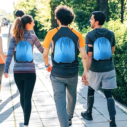 Miniatura 7 de GoodtoU Bolsas de cordón Mochila con cordón Bolsas de cincha Mochila de cuerda a granel Bolsa de deporte Nylon Draw String, Azul, Cordón