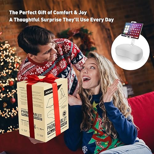 Miniatura 2 de AboveTEK Soporte de almohada para tableta para cama, manos libres, ajustable en 360, soporte de almohada para iPad para lectura de regazo con puf