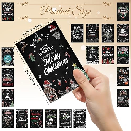 Miniatura 30 de Nuanchu 80 tarjetas postales de Navidad vintage de 4 x 6 pulgadas, tarjetas de felicitación de Papá Noel, tarjetas de Navidad retro, reimpresión