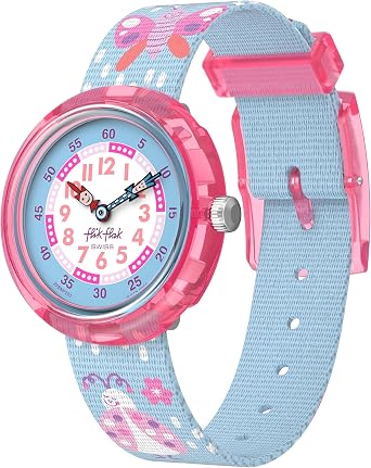 Flik Flak Girl Kids Watch Casual Blue Bio-sourced Quartz Waterproof Garden Friends