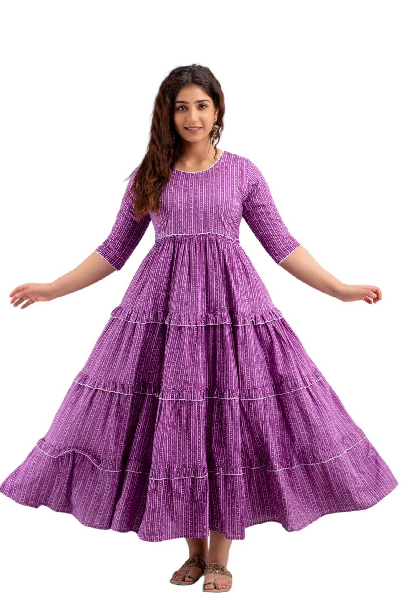 HENALWomen's Multicolor Maternity Dress Pregnancy Casual Long Sleeve Dual Zipped for Feeding Nursing Maternity Comfort Dress Kurti