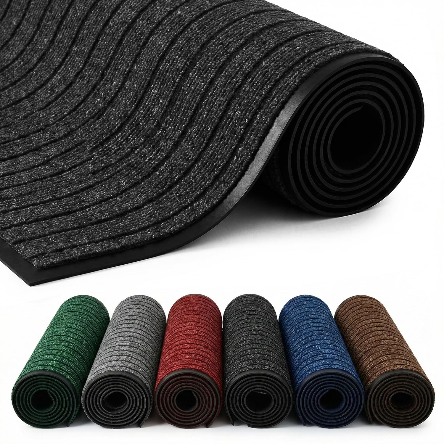 Cozy Haven Rubber Doormat โ Outdoor & Indoor Heavy Duty Washable Non-Slip Doormat for Kitchen Garden, Inside & Outside Floor Mats, Waterproof and Dirt Trapper Entrance Doormats (50x90 cm, Black) โ image 1