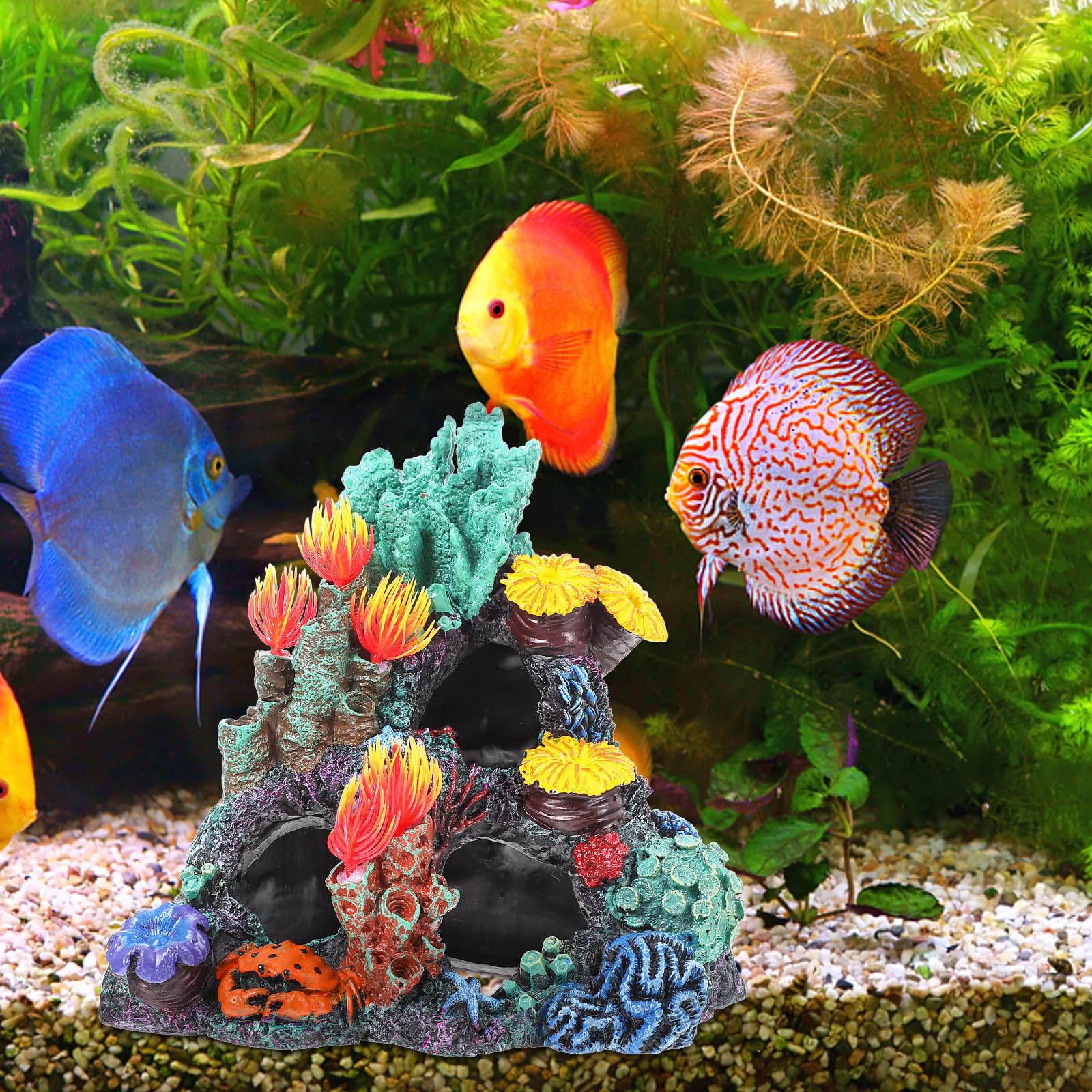 Garneck Decoración de Acuático de Resina Artificial Coral Acuario