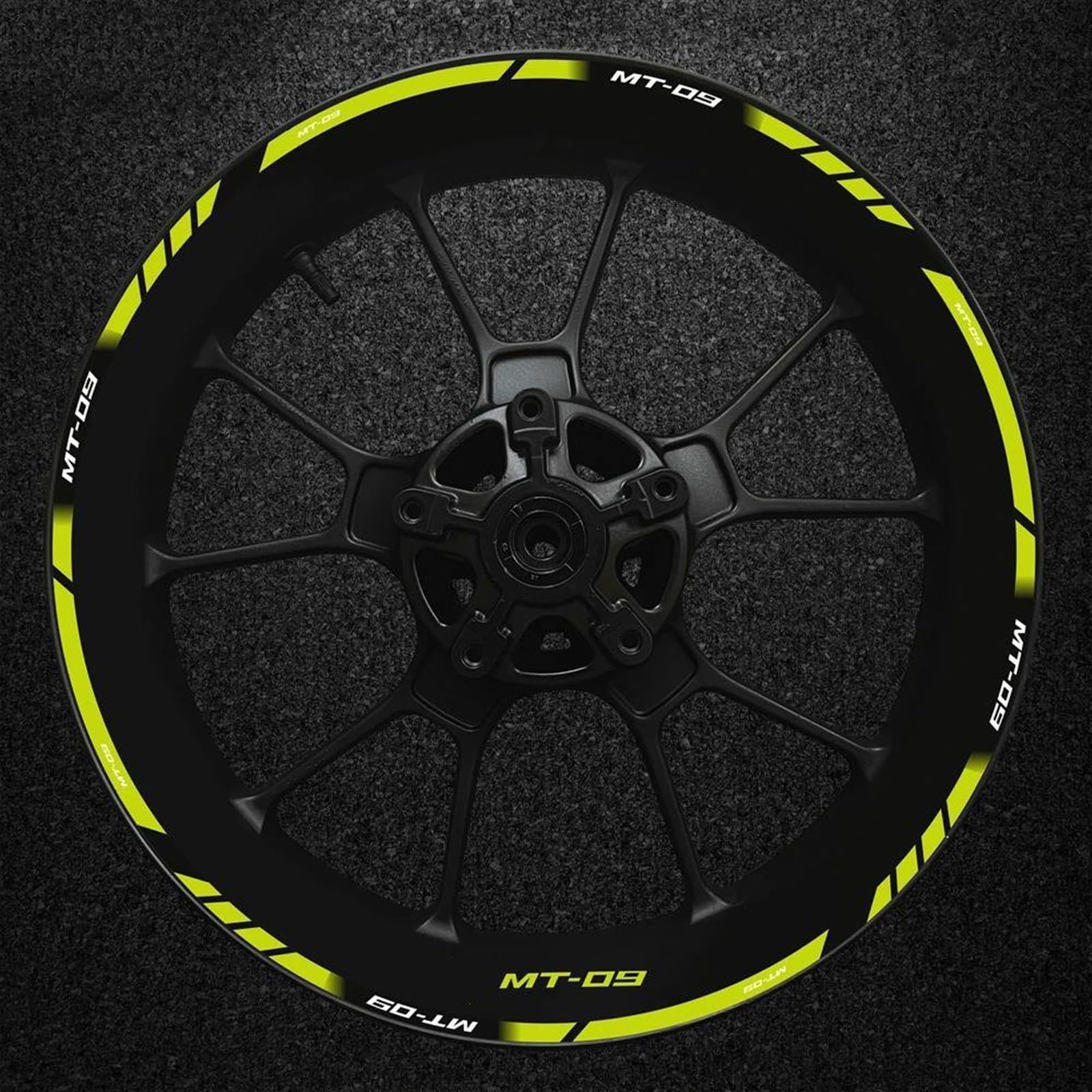Motorcycle Wheel Sticker Rim Decal Hub Stripe Tape Waterproof Decals for Yamaha Mt-09 Mt09 Decorative(Color2)