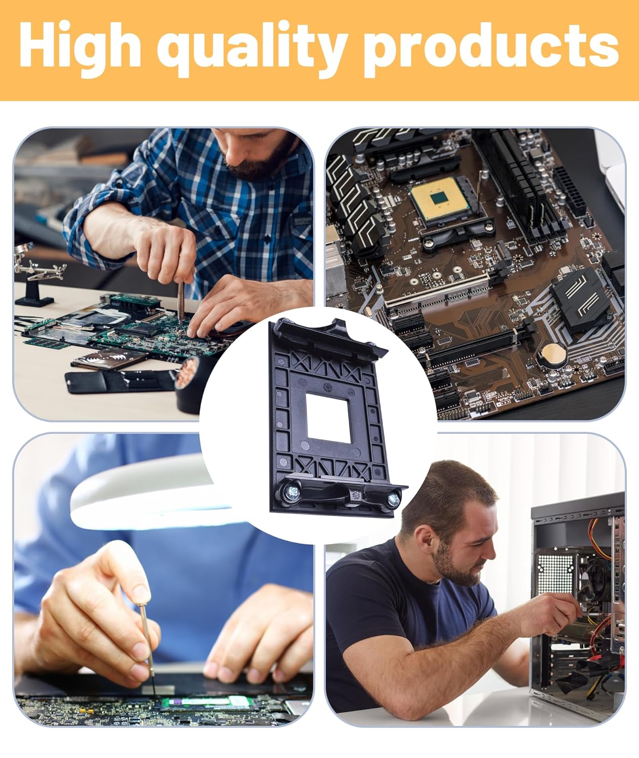 Diwali Offer Buy Now 2Pcs Amd Am4 Backplate, Am4 Motherboard, Cpu Cooler Bracket