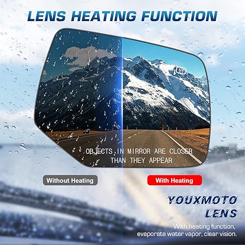 Miniatura 2 de Youxmoto AL8Z17K707E - Espejo térmico para el lado derecho del pasajero repuesto para Ford Escape 2008-2012 Mercury Mariner 2008 2009 2010 2011 con